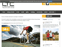 Tablet Screenshot of lymingtontriathlonclub.com